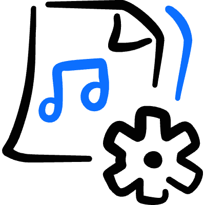 Audio File Settings Icon from Freehand Duotone Set