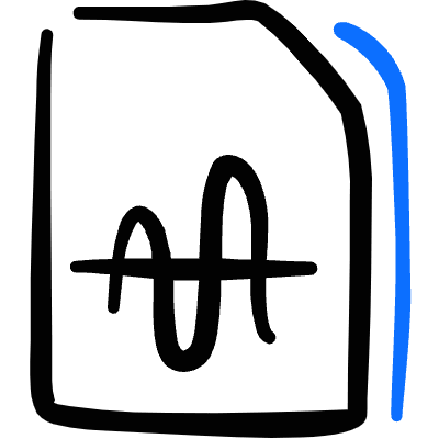 Audio File Sound Wave Icon from Freehand Duotone Set