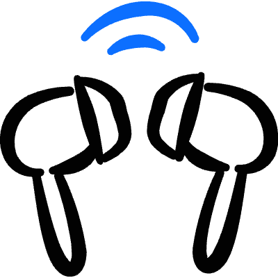 Earpod Listen Icon from Freehand Duotone Set