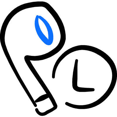 Earpods Left Icon from Freehand Duotone Set