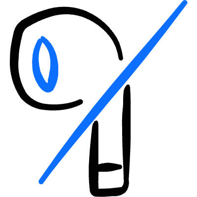 Earpods Off Block Icon from Freehand Duotone Set