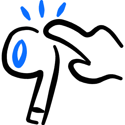 Earpods Tap Icon from Freehand Duotone Set