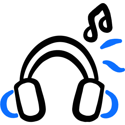 Headphones Icon from Freehand Duotone Set