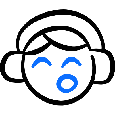 Headphones Person Icon from Freehand Duotone Set