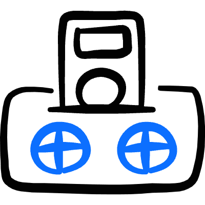 Digital Player Phone Speaker Icon from Freehand Duotone Set