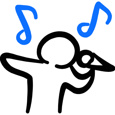 Microphone Singing Icon from Freehand Duotone Set