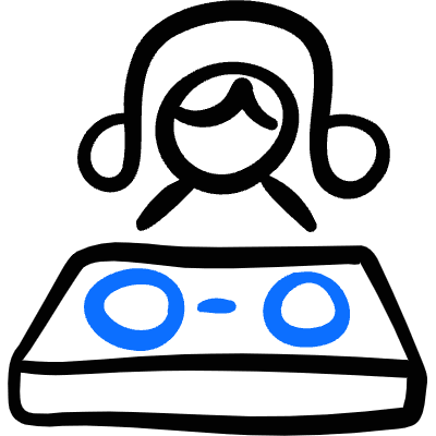 Modern Music Dj Icon from Freehand Duotone Set