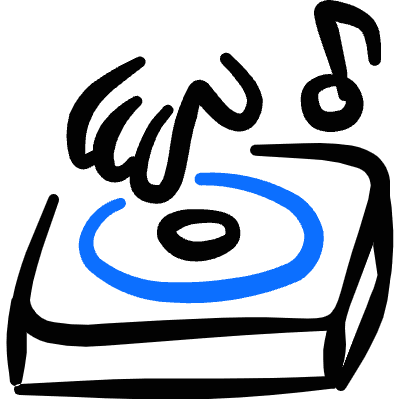 Modern Music Dj Tap Icon from Freehand Duotone Set