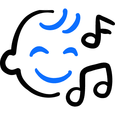 Music Genre Baby Icon from Freehand Duotone Set