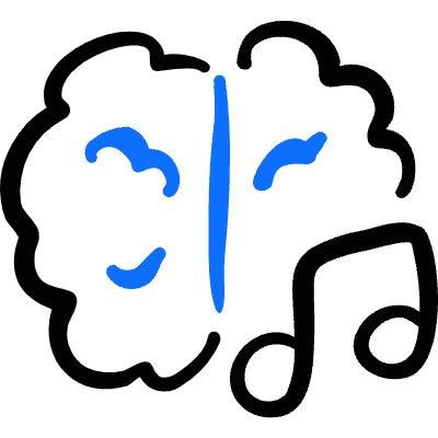 Music Genre Brain Icon from Freehand Duotone Set