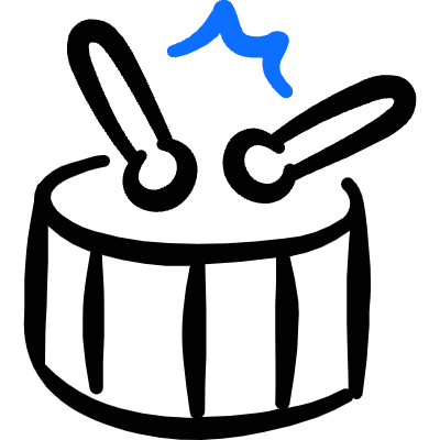 Instrument Drums Icon from Freehand Duotone Set