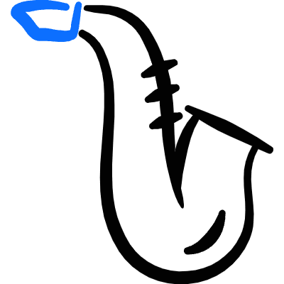 Instrument Saxophone Icon from Freehand Duotone Set