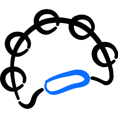 Instrument Tambourine Icon from Freehand Duotone Set