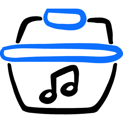 Music Basket Icon from Freehand Duotone Set