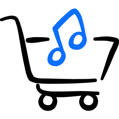 Music Cart Trolley Icon from Freehand Duotone Set