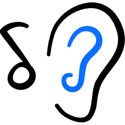Music Ear Icon from Freehand Duotone Set