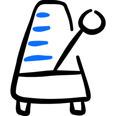 Music Metronome Icon from Freehand Duotone Set