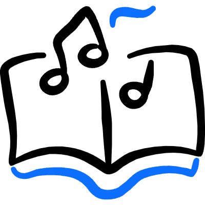 Music Note Book Icon from Freehand Duotone Set