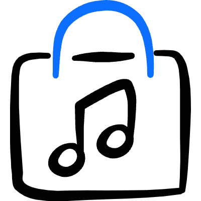 Music Shopping Bag Icon from Freehand Duotone Set