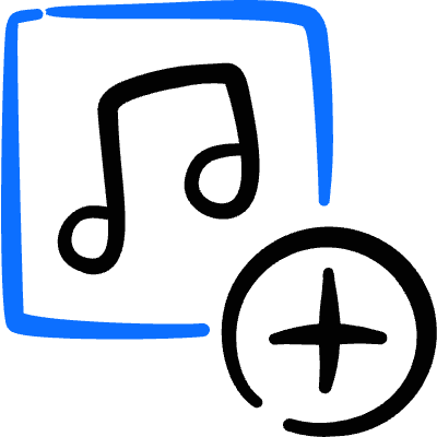 Playlist Add Icon from Freehand Duotone Set