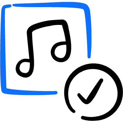 Playlist Check Icon from Freehand Duotone Set