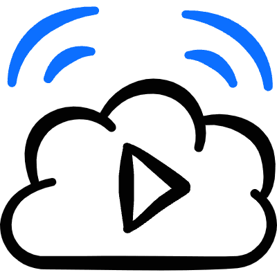 Playlist Cloud Icon from Freehand Duotone Set