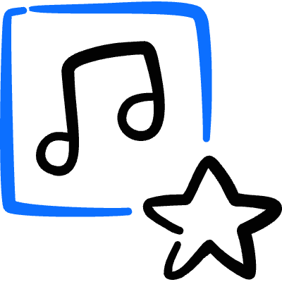 Playlist Favorite Star Icon from Freehand Duotone Set