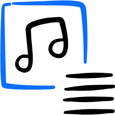 Playlist Menu Icon from Freehand Duotone Set