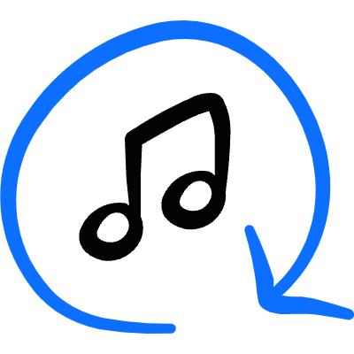 Playlist Refresh Icon from Freehand Duotone Set
