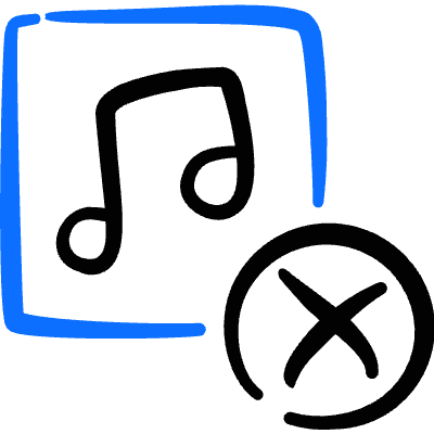 Playlist Remove Icon from Freehand Duotone Set