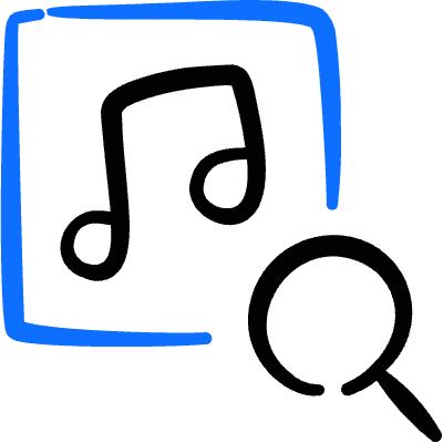Playlist Search Icon from Freehand Duotone Set