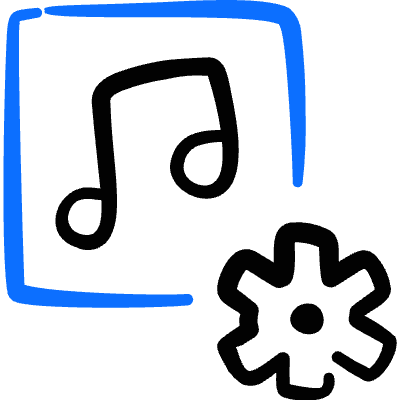 Playlist Settings Icon from Freehand Duotone Set