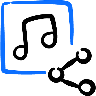 Playlist Share Icon from Freehand Duotone Set