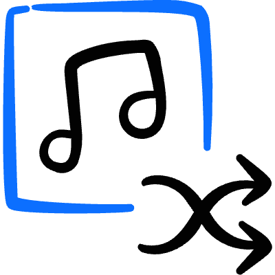 Playlist Shuffle Icon from Freehand Duotone Set