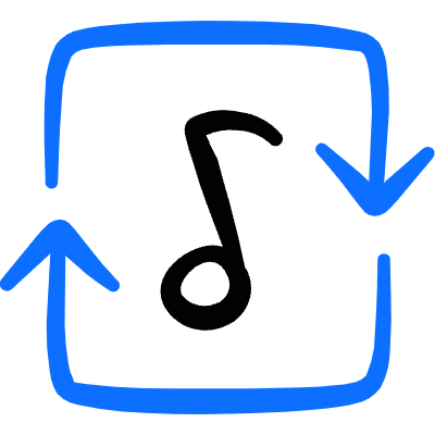 Playlist Square Sync Icon from Freehand Duotone Set