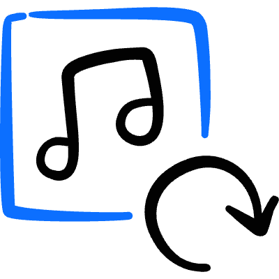 Playlist Sync Icon from Freehand Duotone Set