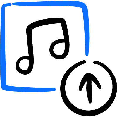 Playlist Upload Icon from Freehand Duotone Set
