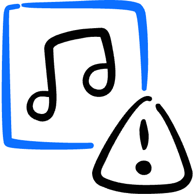 Playlist Warning Icon from Freehand Duotone Set