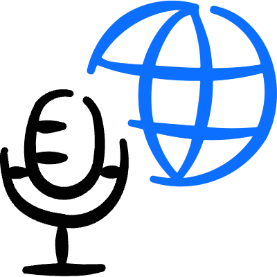 Podcast Microphone International Icon from Freehand Duotone Set