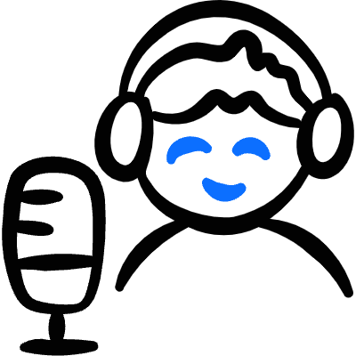 Podcast Microphone Woman Icon from Freehand Duotone Set