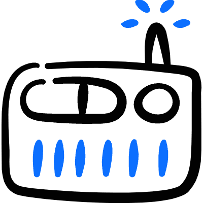 Radio Search Station Icon from Freehand Duotone Set