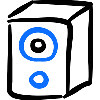 Speakers Icon from Freehand Duotone Set