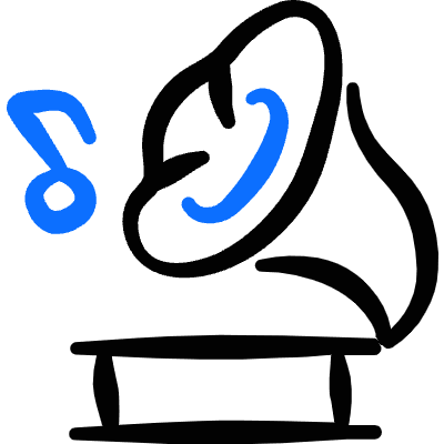 Vinyl Record Gramophone Icon from Freehand Duotone Set