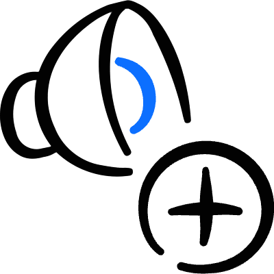 Volume Control Up 3 Icon from Freehand Duotone Set