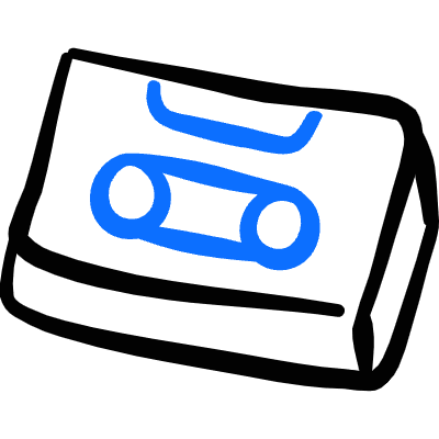 Tape Cassette Icon from Freehand Duotone Set