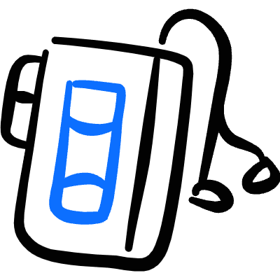 Walkman Headphones Icon from Freehand Duotone Set