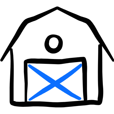 Farming Barn Icon from Freehand Duotone Set