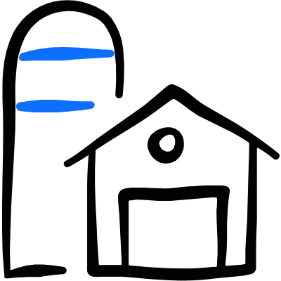 Farming Barn Silo Icon from Freehand Duotone Set