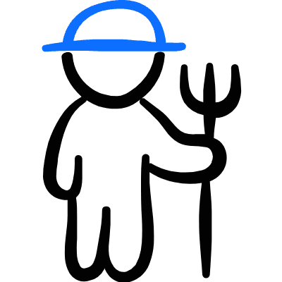 Farming Farmer Fork Icon from Freehand Duotone Set