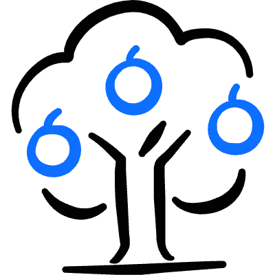 Farming Fruit Tree Icon from Freehand Duotone Set